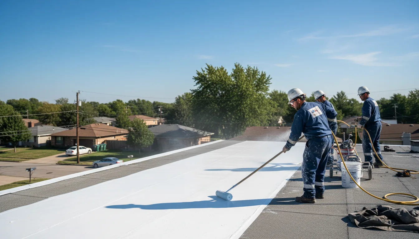 Commercial roof coating in Millbrook, IL near me